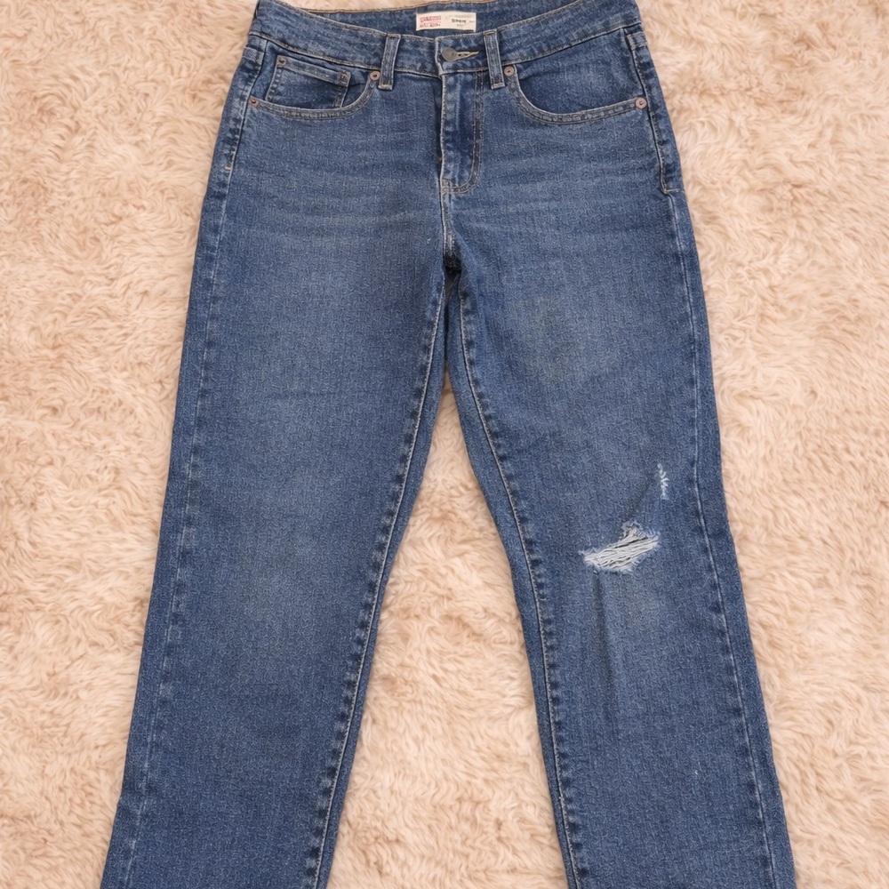 Levi Strauss Classic Blue Denim Jeans Boyfriend size 10
